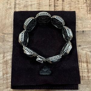 Lagos Caviar Sterling Silver Rocks Hinged Bracelet